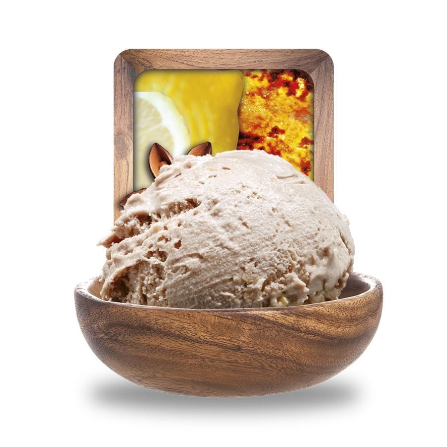 Glace crème catalane artisanale