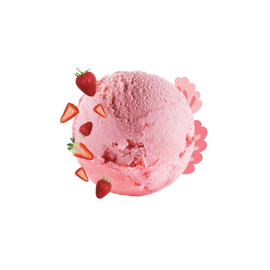 Crème glacée fraise