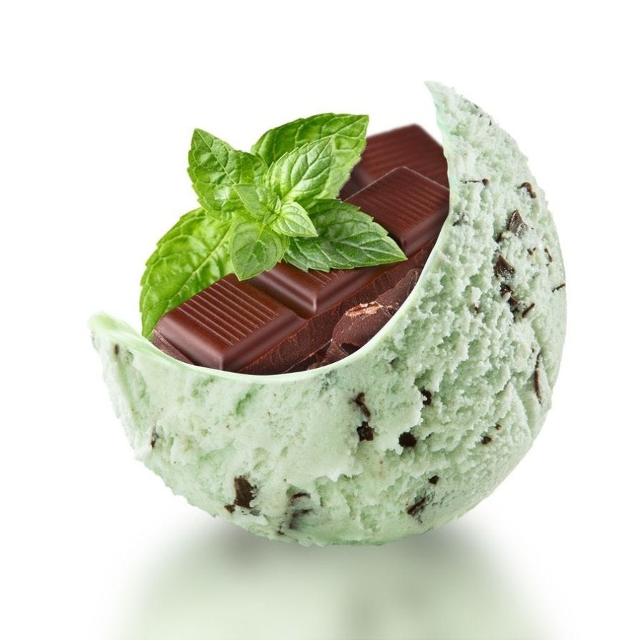 Crème glacée menthe chocolat