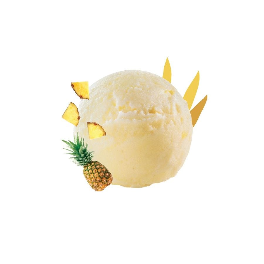 Sorbet plein fruit ananas