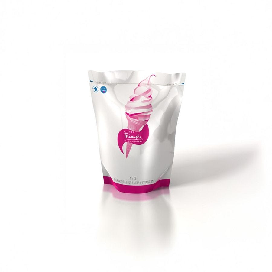 Préparation de glace à l'italienne parfum vanille