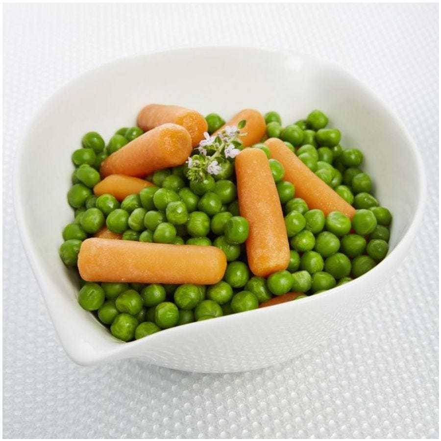 Petit pois très fin et jeune carotte à l'étuvée 5/1