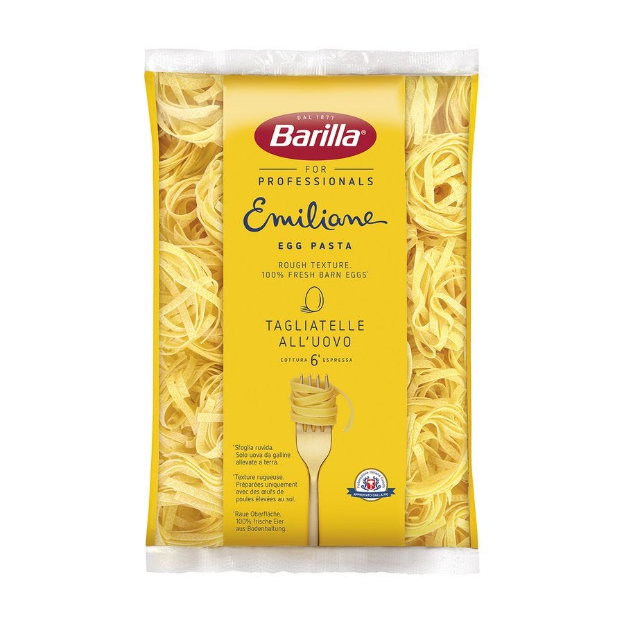 Tagliatelle aux œufs en nid