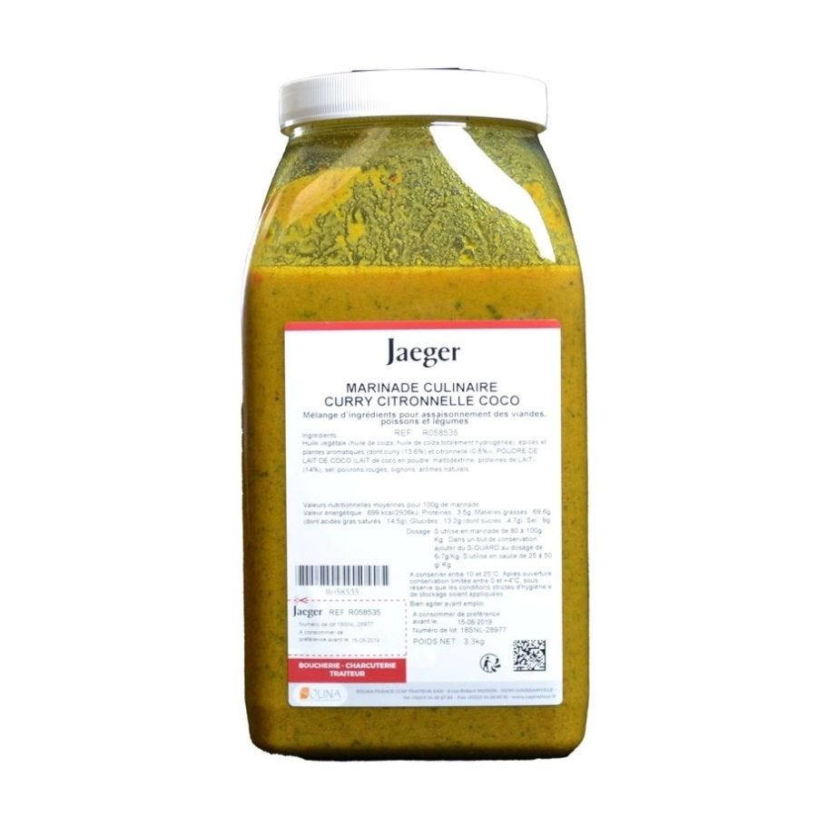 Marinade curry citronnelle coco
