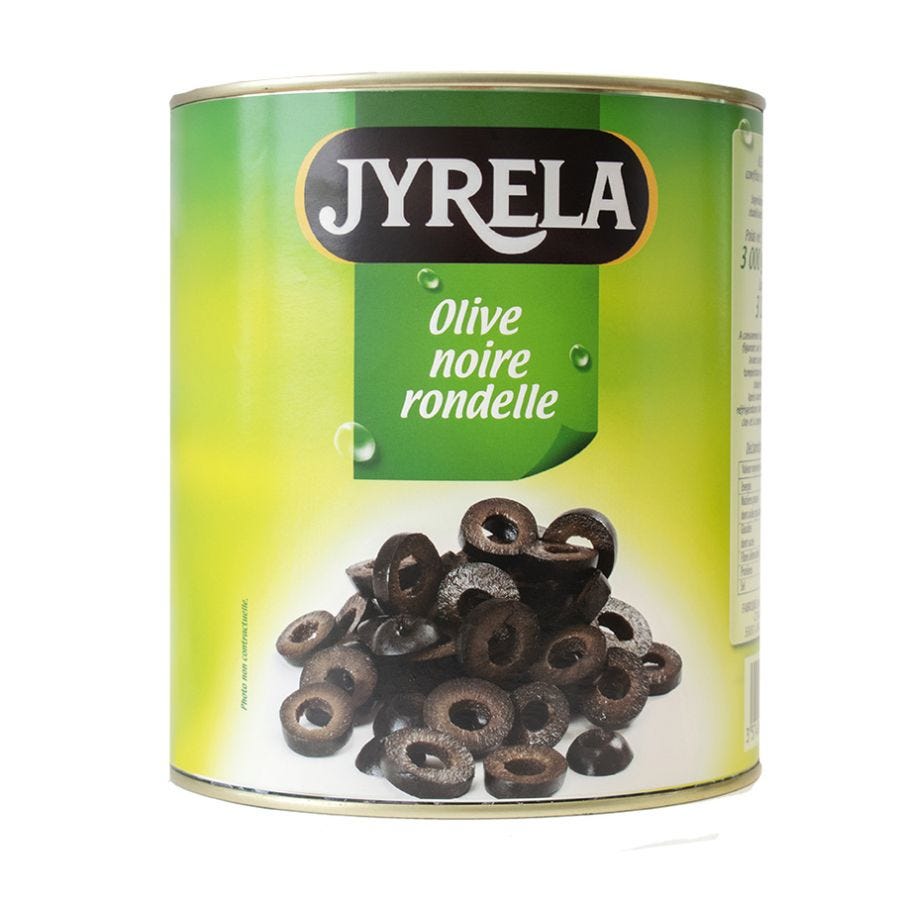 Olive noire en rondelles