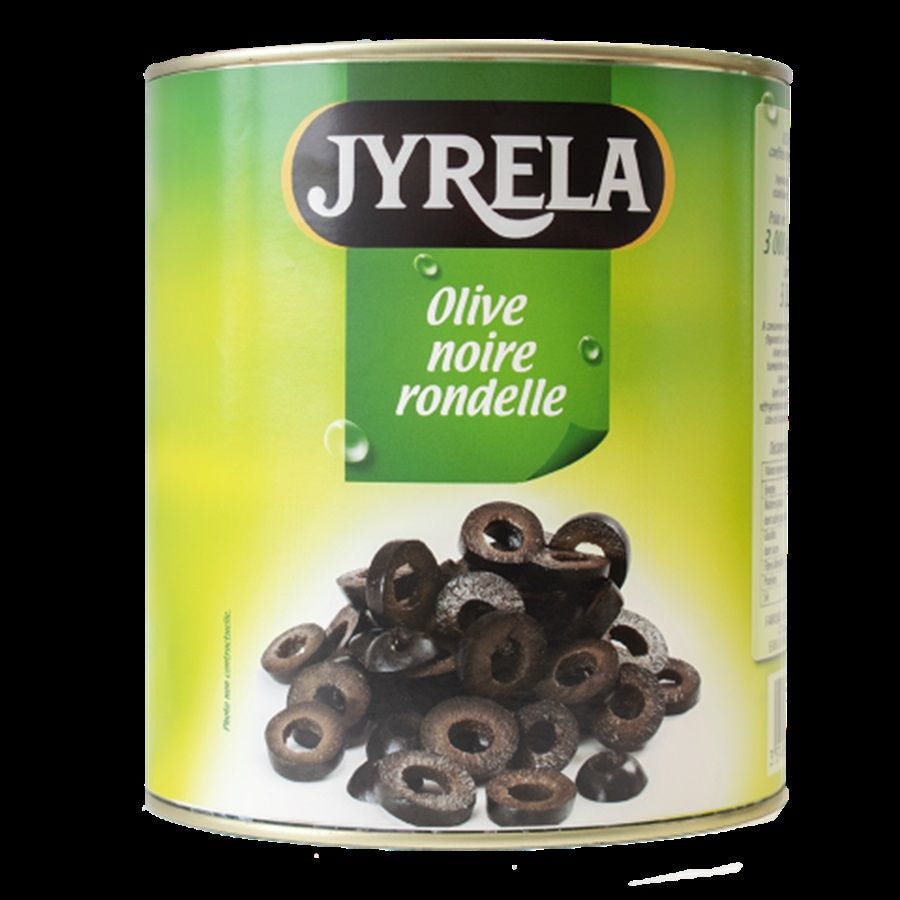 Olive noire en rondelles