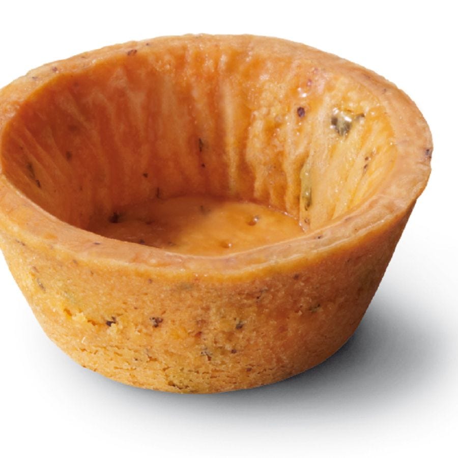 Mini fond de tartelette rond tomate basilic Ø 4,2 cm