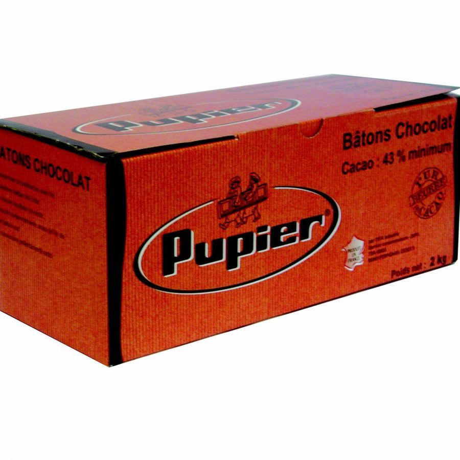 Bâton de chocolat 43% 10 g 8 cm