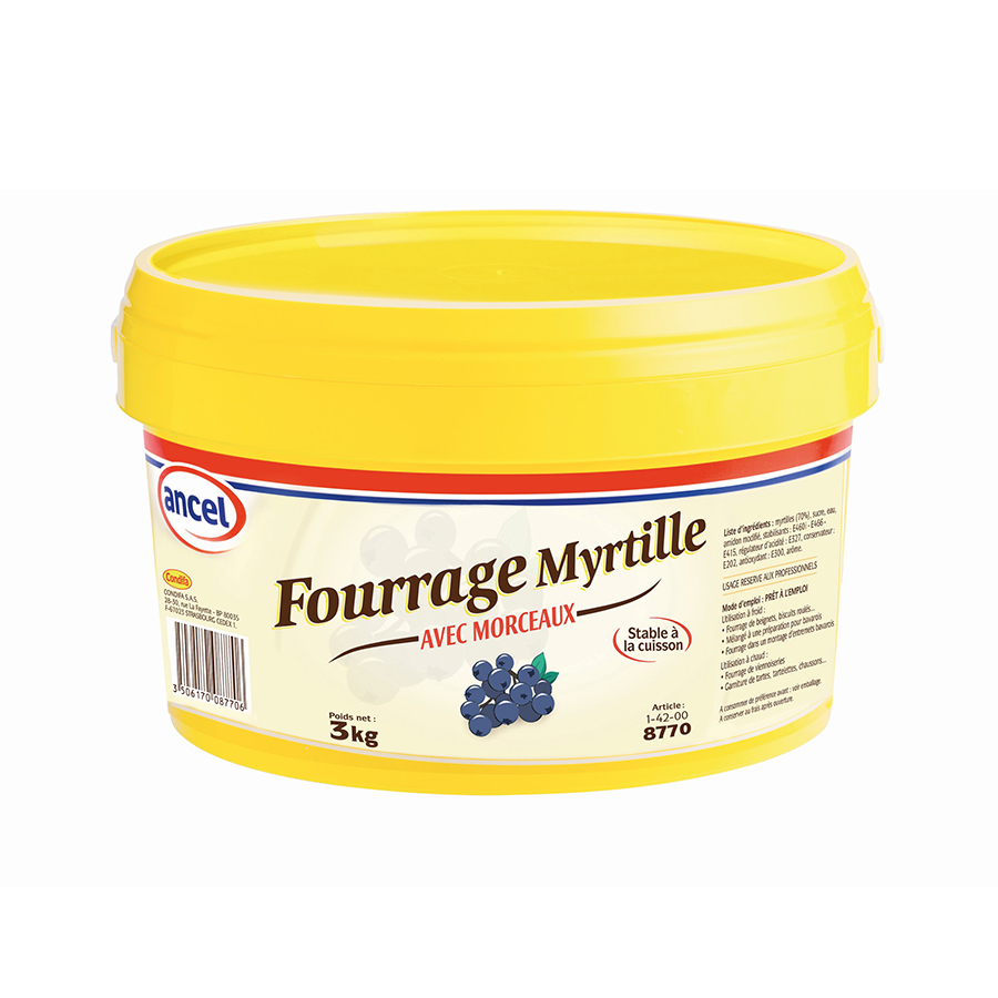 Fourrage aux myrtilles avec morceaux
