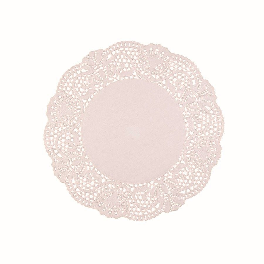 Dentelle ronde blanche en papier 21 cm