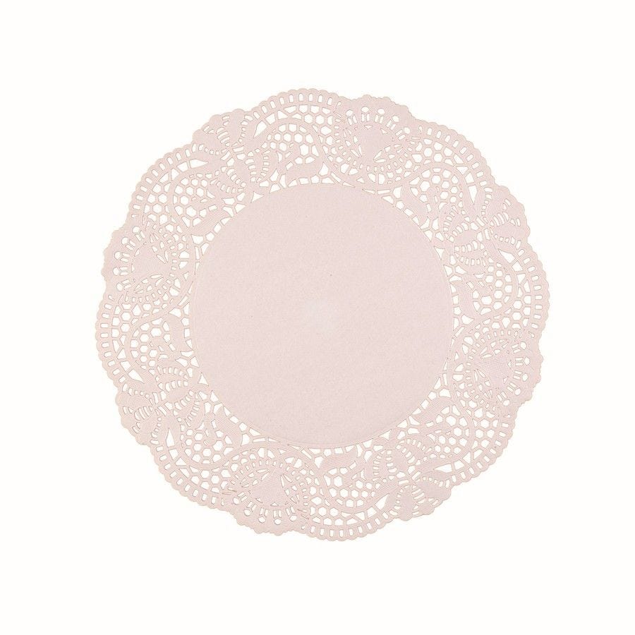 Dentelle ronde blanche en papier 23 cm