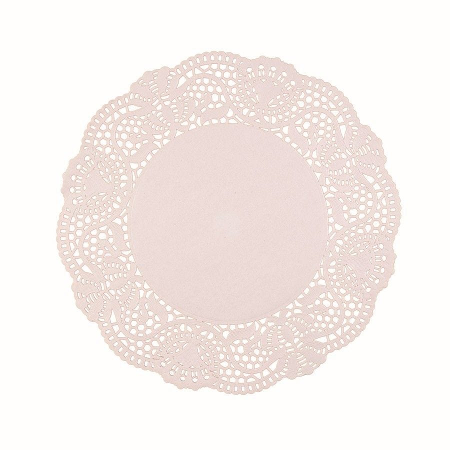 Dentelle ronde blanche en papier 28 cm