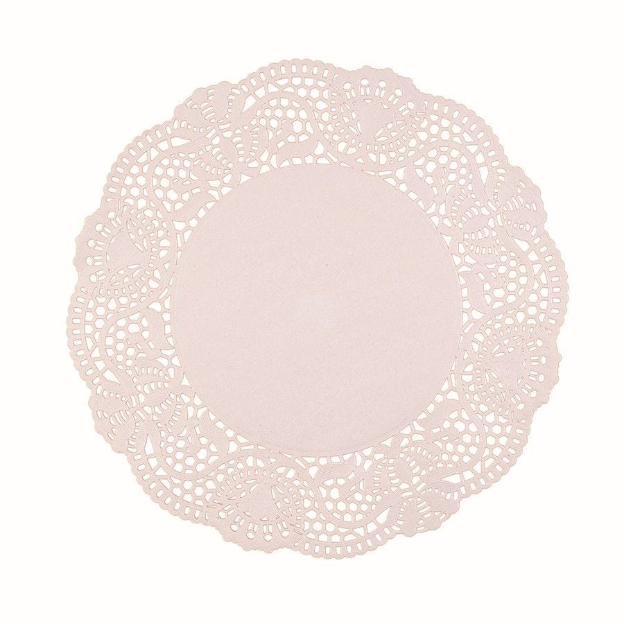 Dentelle ronde blanche en papier 30 cm