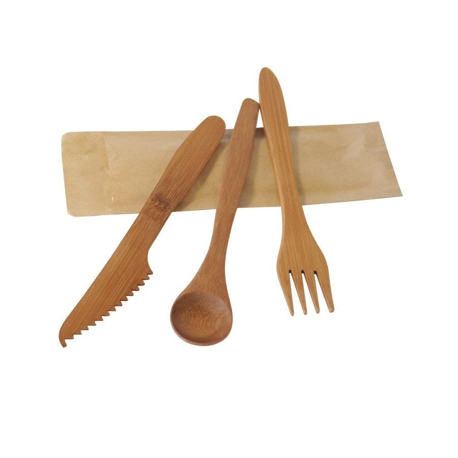 Kit couverts en bambou 4 en 1