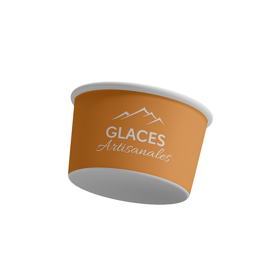 Petit pot carton orange biodégradable 162 ml