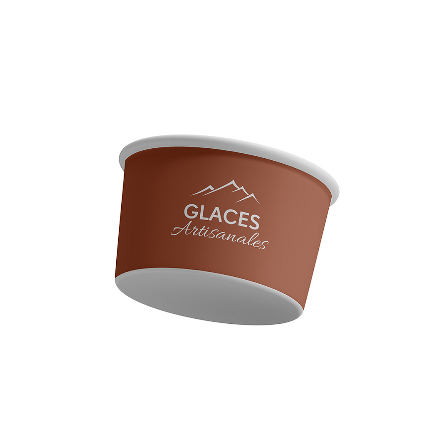 Petit pot rouge carton biodégradable 239 ml