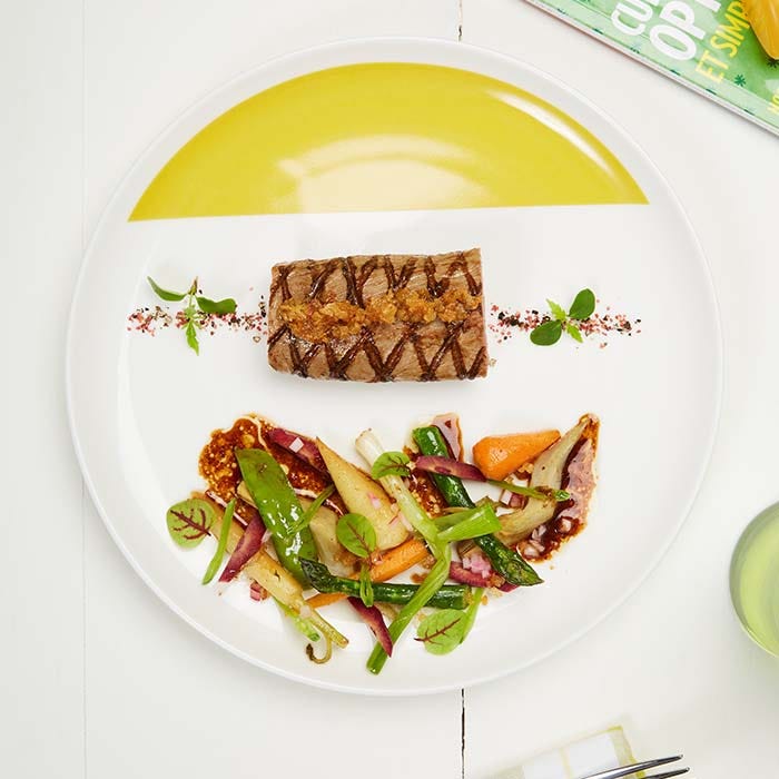 filet veau oignons marengo legumes printaniers