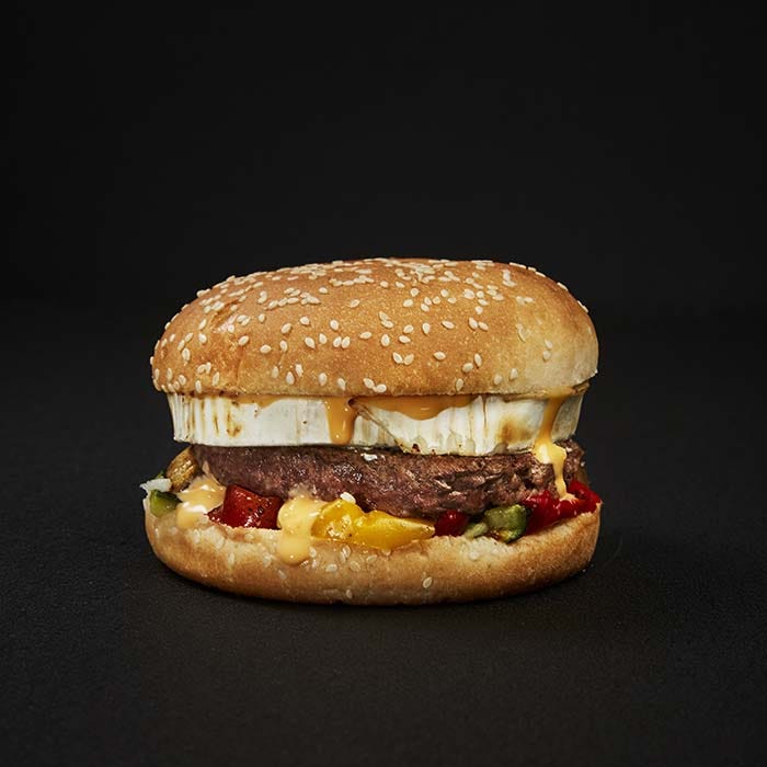 burger seguin boeuf chevre legumes grilles