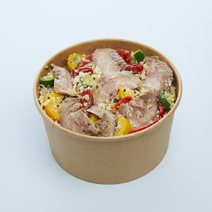 bowl boulgour quinoa pluma porc