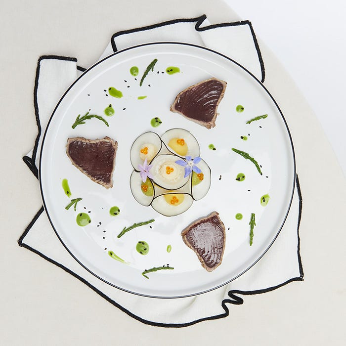 tataki thon pickles radis noir