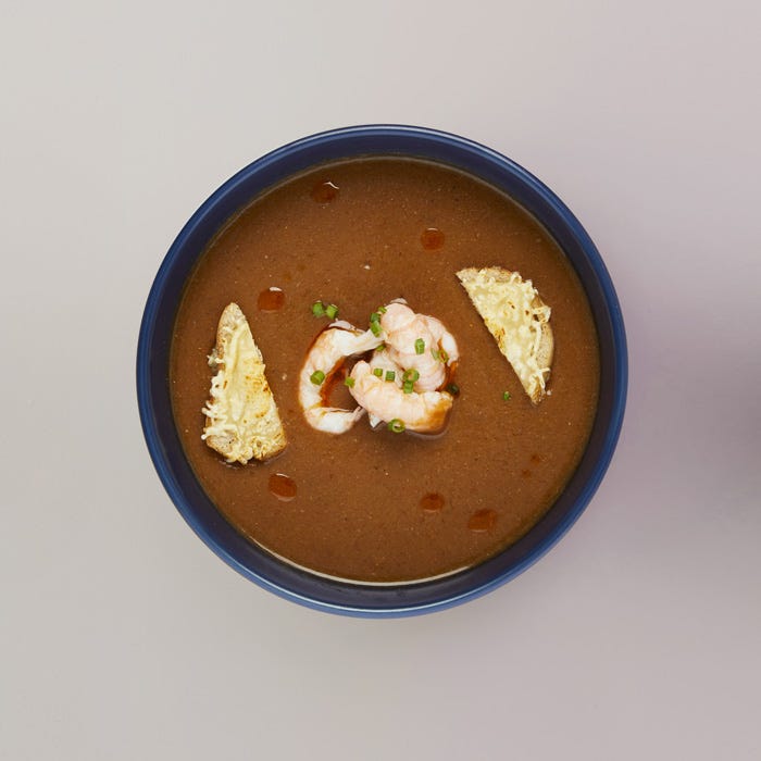 sopa pescado langostino