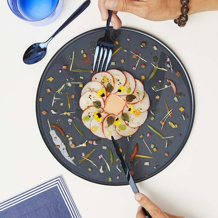 carpaccio noix saint jacques poudres tomates
