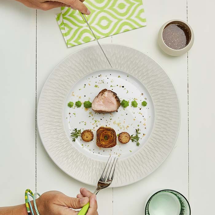 quasi veau roti pomme romanesco agrumes