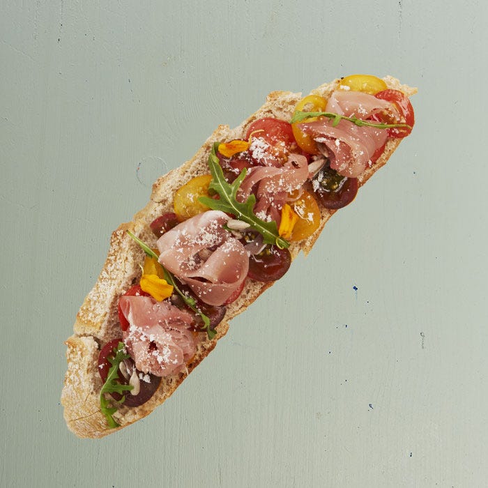 tartine daniele jambon sec parmesan