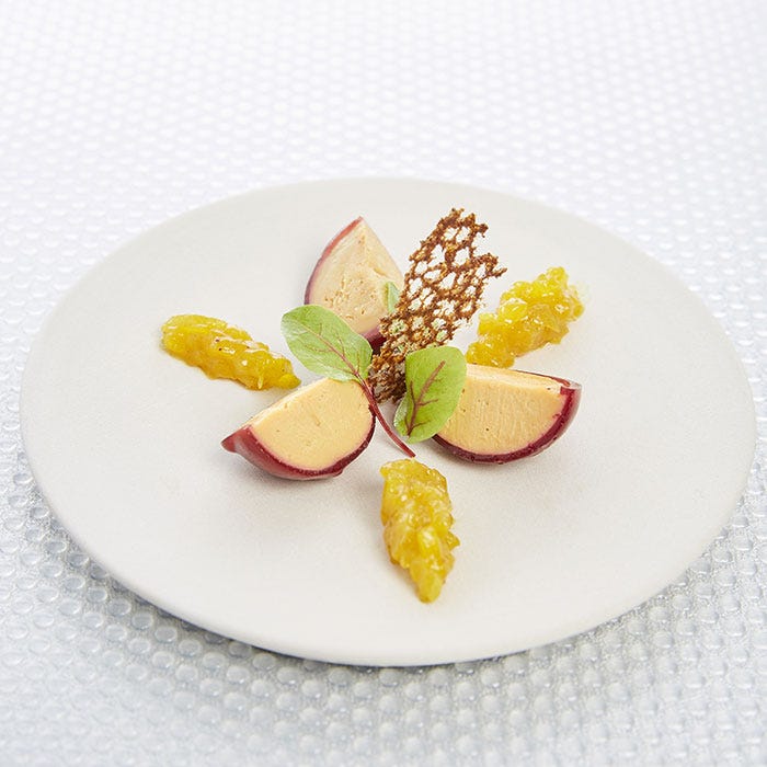 Billes de foie gras à la gelée de fruits rouges Réseau Krill