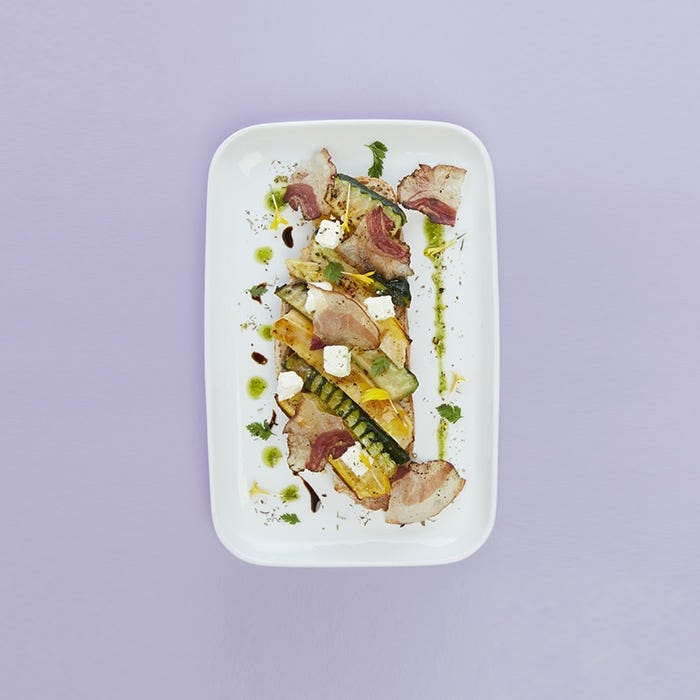 tartine soleil courgette guanciale