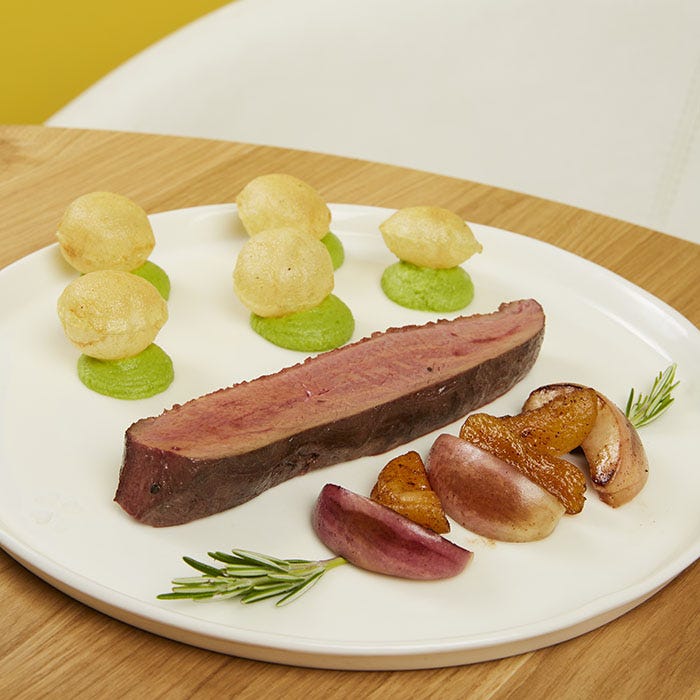magret canard nectarine abricot pommes soufflees