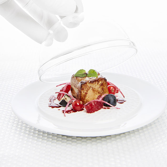 cube foie gras poele fruits rouges