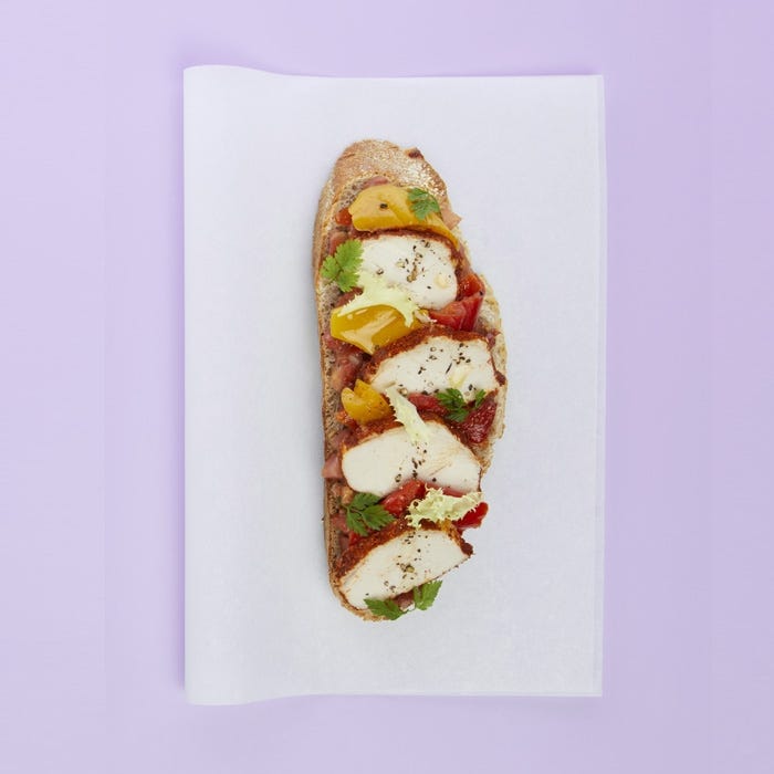 tartine poulet tomate confite