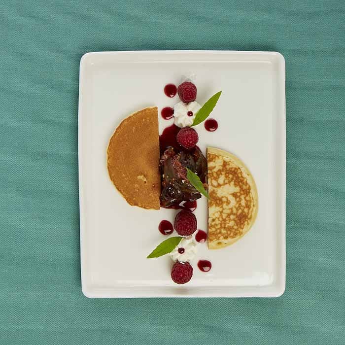 pancake poelee figues fraiches jus raisin