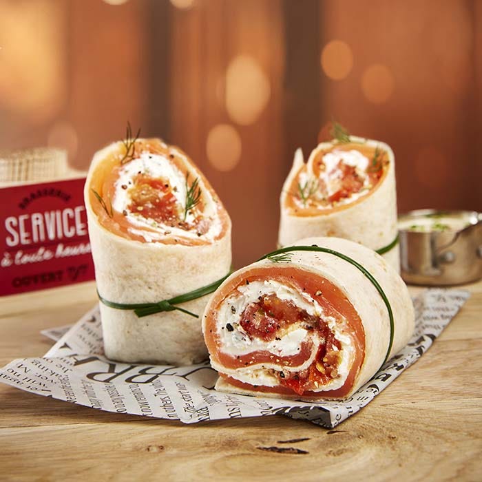 wrap saumon fume fromage frais