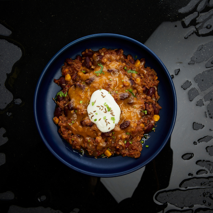 chili vegetarien egrene soja