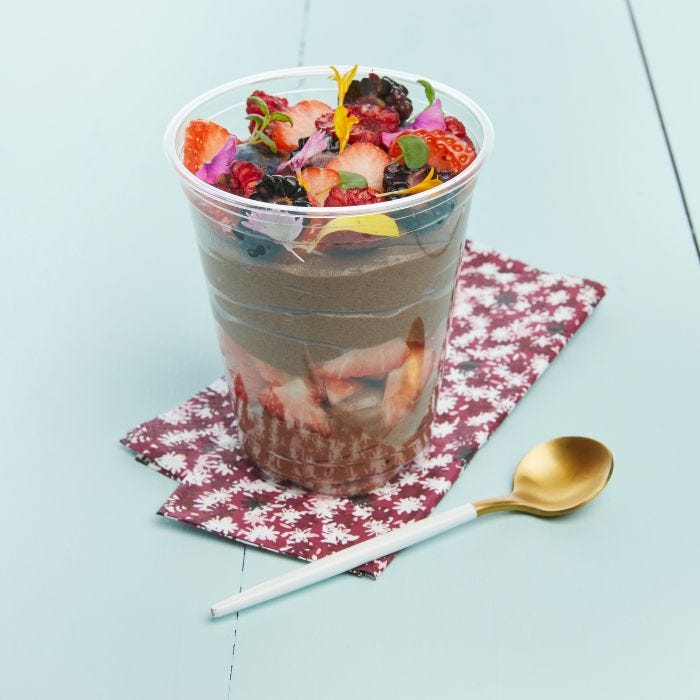 mousse au chocolat fruitee